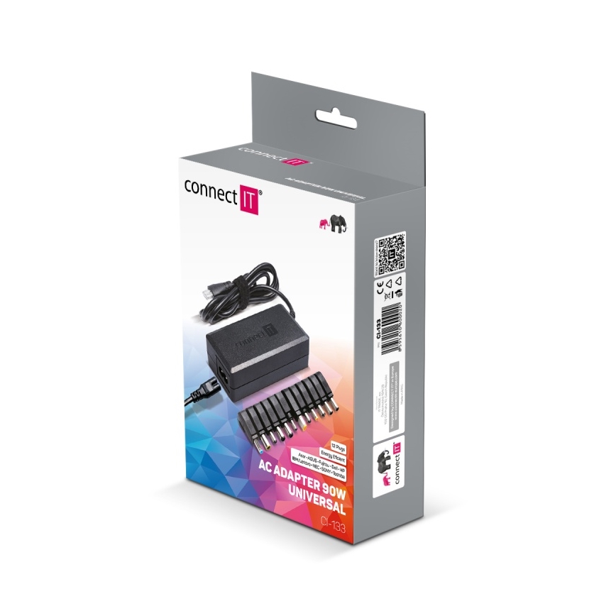 CONNECT IT CI-133 - Универсален захранващ адаптер за лаптопи 90W