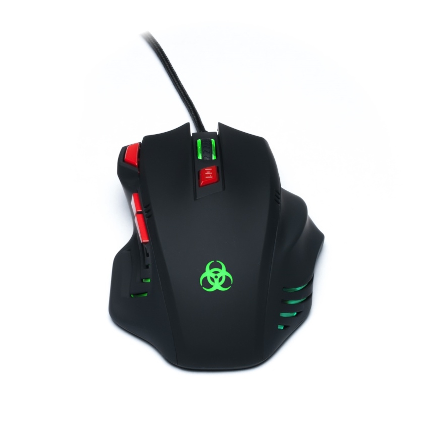 CONNECT IT CI-191 - LED Жична геймърска мишка 800/1600/2400/3200 DPI черен