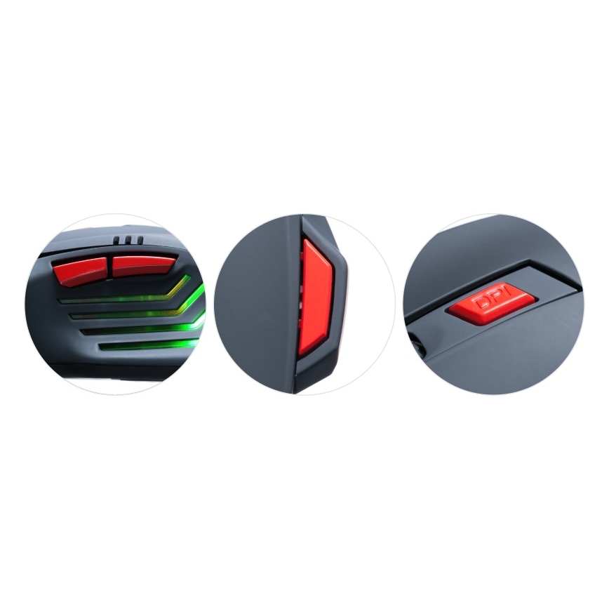 CONNECT IT CI-191 - LED Жична геймърска мишка 800/1600/2400/3200 DPI черен