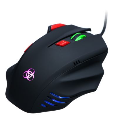 CONNECT IT CI-191 - LED Жична геймърска мишка 800/1600/2400/3200 DPI черен