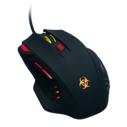 CONNECT IT CI-191 - LED Жична геймърска мишка 800/1600/2400/3200 DPI черен
