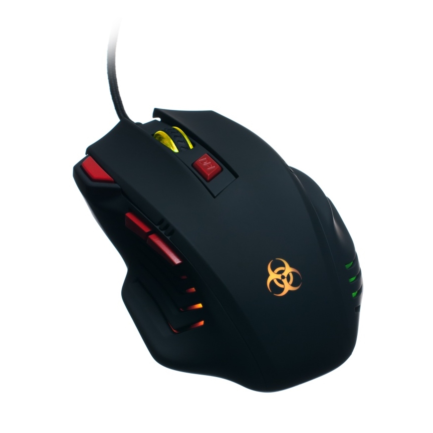 CONNECT IT CI-191 - LED Жична геймърска мишка 800/1600/2400/3200 DPI черен