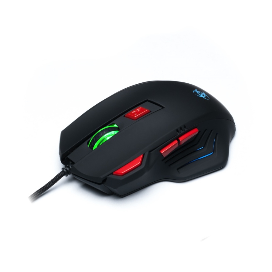 CONNECT IT CI-191 - LED Жична геймърска мишка 800/1600/2400/3200 DPI черен