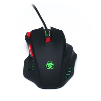 CONNECT IT CI-191 - LED Жична геймърска мишка 800/1600/2400/3200 DPI черен