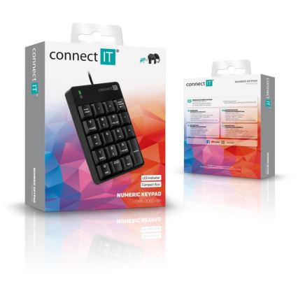 CONNECT IT CKB-0060-BK - Жична цифрова клавиатура черен