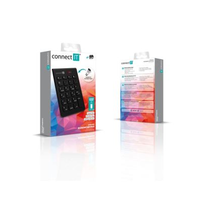 CONNECT IT CKB-0062-BK - Безжична цифрова клавиатура 1xAAA черен