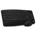CONNECT IT CKM-6010-CS - Ергономична безжична клавиатура и мишка 800/1200/1600/2400 DPI с CZ/SK локализация 1xAA + 2xAAA черен