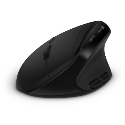 CONNECT IT CKM-6010-CS - Ергономична безжична клавиатура и мишка 800/1200/1600/2400 DPI с CZ/SK локализация 1xAA + 2xAAA черен