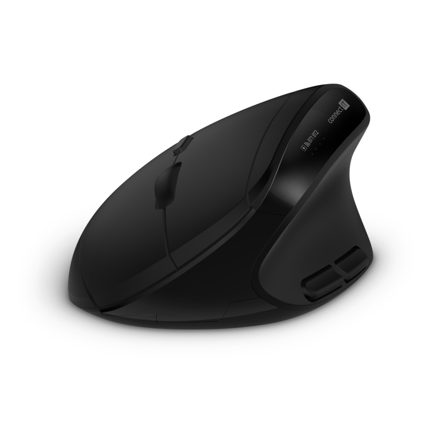 CONNECT IT CKM-6010-CS - Ергономична безжична клавиатура и мишка 800/1200/1600/2400 DPI с CZ/SK локализация 1xAA + 2xAAA черен