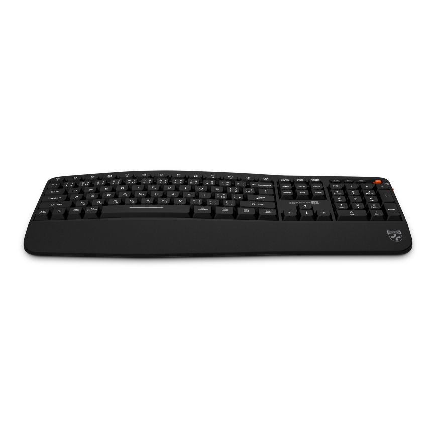 CONNECT IT CKM-6010-CS - Ергономична безжична клавиатура и мишка 800/1200/1600/2400 DPI с CZ/SK локализация 1xAA + 2xAAA черен