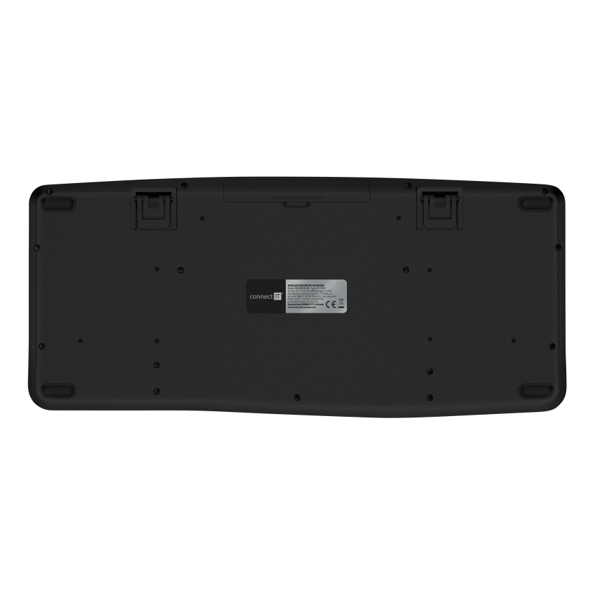CONNECT IT CKM-6010-CS - Ергономична безжична клавиатура и мишка 800/1200/1600/2400 DPI с CZ/SK локализация 1xAA + 2xAAA черен