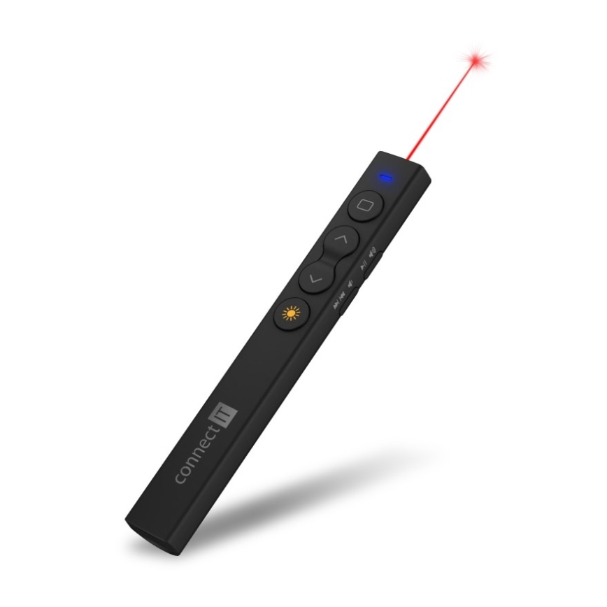 CONNECT IT CLP-2050-BK - Безжичен презентер с лазерна показалка 1xAAA