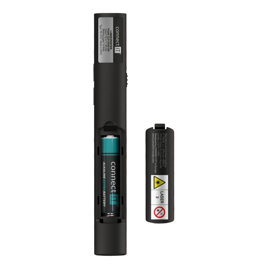 CONNECT IT CLP-2050-BK - Безжичен презентер с лазерна показалка 1xAAA