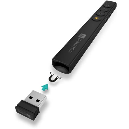 CONNECT IT CLP-2050-BK - Безжичен презентер с лазерна показалка 1xAAA