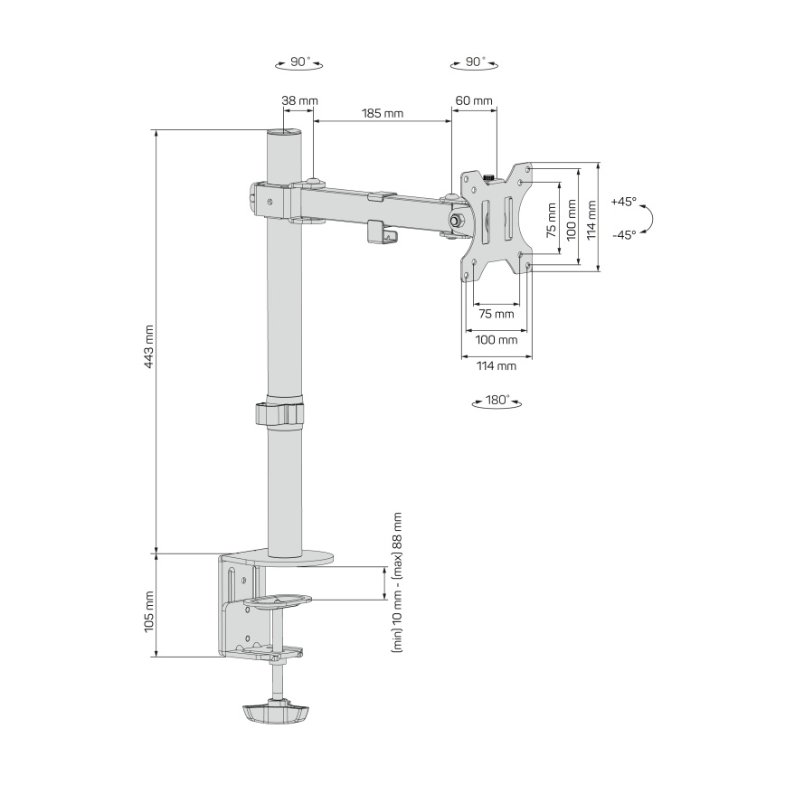 CONNECT IT CMF-3103-BK - Универсална стойка за монитор 13-32” черен