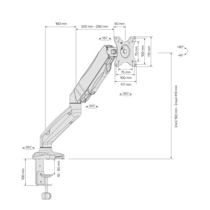 CONNECT IT CMF-3107-BK - Универсална стойка за монитор 13-32” черен