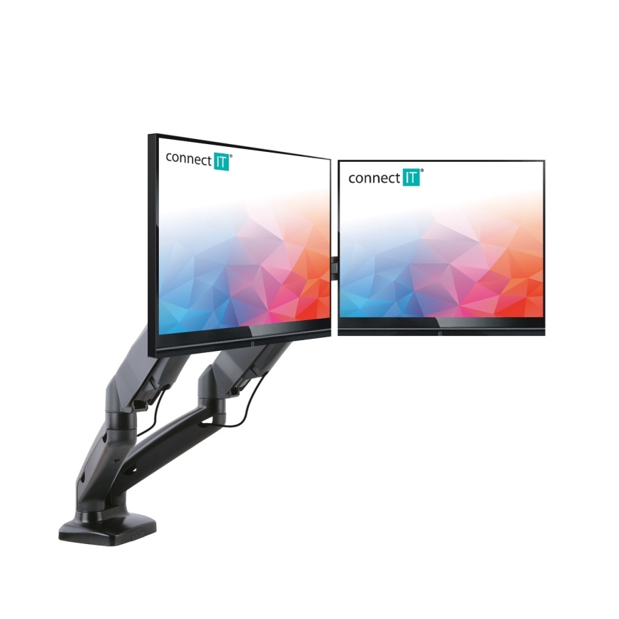 CONNECT IT CMF-3207-BK - Универсална стойка за 2 монитора 13-27” черен