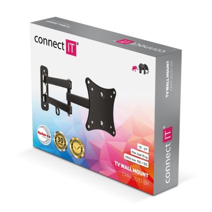 CONNECT IT CMH-2010-BK - Стенна стойка за телевизор 13-27” черен