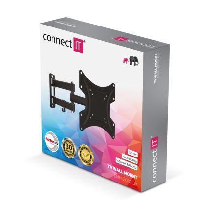 CONNECT IT CMH-2012-BK - Стенна стойка за телевизор 13-37” черен