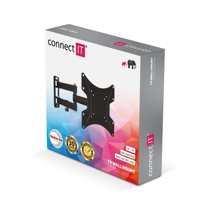 CONNECT IT CMH-2012-BK - Стенна стойка за телевизор 13-37” черен