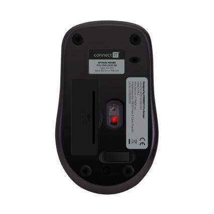 CONNECT IT CMO-2230-BK - Безшумна безжична мишка MUTE 1200 DPI 1xAA черен