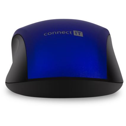 CONNECT IT CMO-2230-BL - Безшумна безжична мишка MUTE 1200 DPI 1xAA черен/син