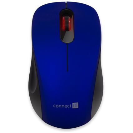 CONNECT IT CMO-2230-BL - Безшумна безжична мишка MUTE 1200 DPI 1xAA черен/син