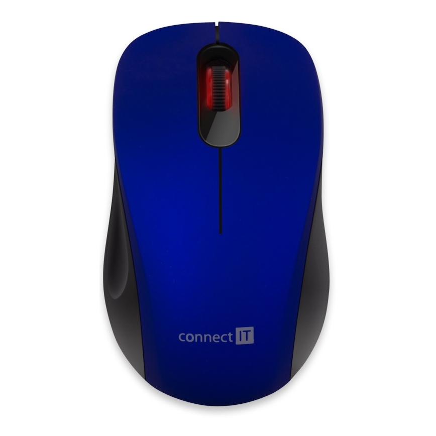 CONNECT IT CMO-2230-BL - Безшумна безжична мишка MUTE 1200 DPI 1xAA черен/син