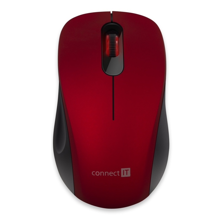 CONNECT IT CMO-2230-RD - Безшумна безжична мишка MUTE 1200 DPI 1xAA черен/червен