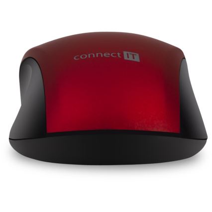 CONNECT IT CMO-2230-RD - Безшумна безжична мишка MUTE 1200 DPI 1xAA черен/червен