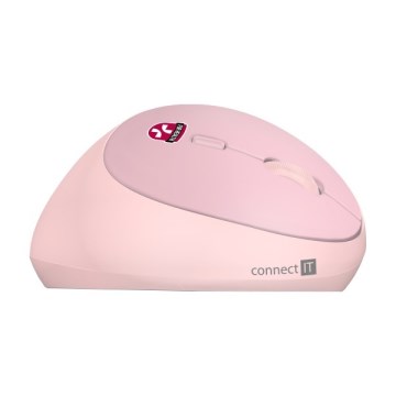CONNECT IT CMO-2600-PK - Ергономична безжична мишка с регулируемо DPI 800/1200/1600, захранване 1xAA, розова