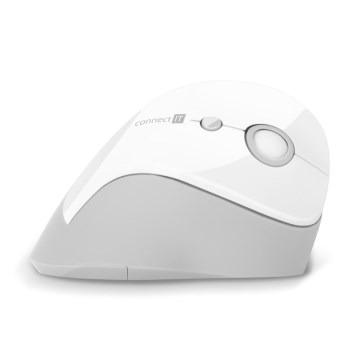 CONNECT IT CMO-2700-WH - Ергономична безжична мишка 800/1200/1600 DPI 1xAA бял