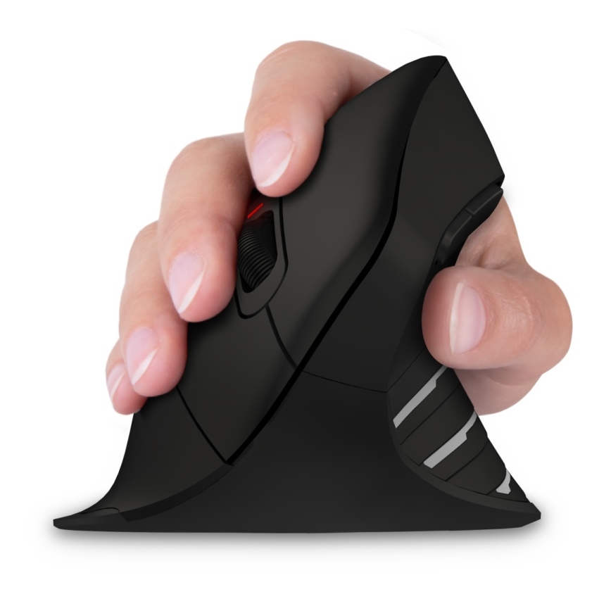 CONNECT IT CMO-2880-BK - Ергономична безжична мишка Verti TriMode 1000/1600/2400 DPI 2xAAA черна