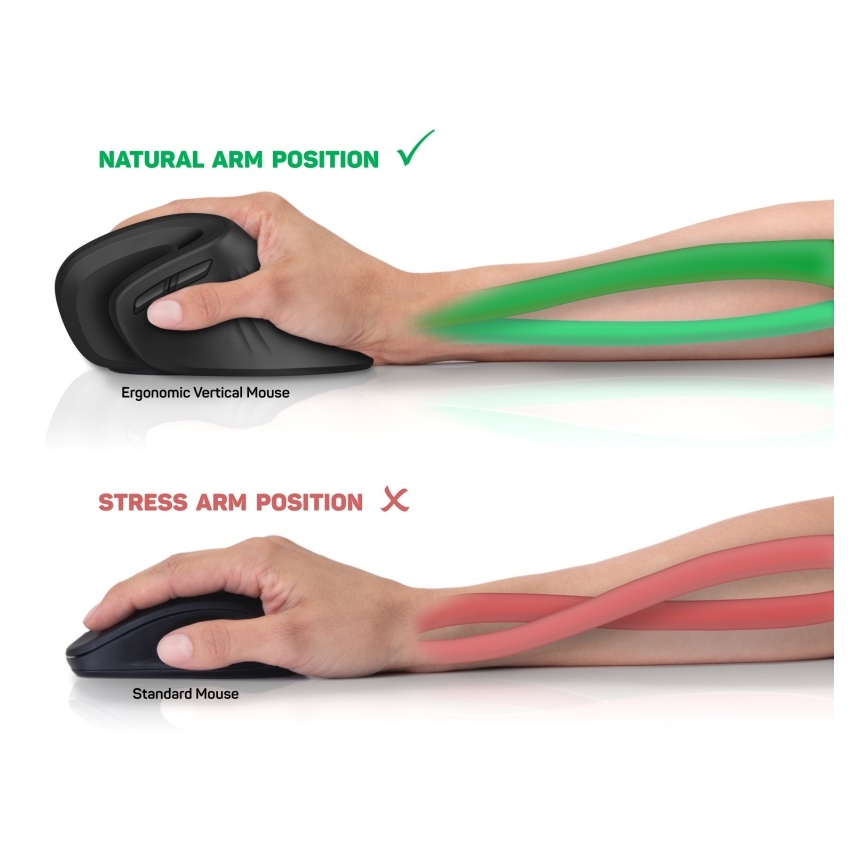 CONNECT IT CMO-2900-BK - Ергономична безжична мишка 800/1200/1600 DPI 1xAA черен