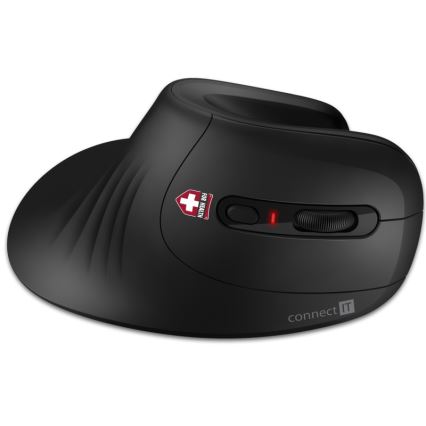 CONNECT IT CMO-2900-BK - Ергономична безжична мишка 800/1200/1600 DPI 1xAA черен