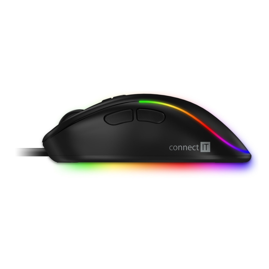 CONNECT IT CMO-3589-BK - LED RGB Жична геймърска мишка 200-7200 DPI черен