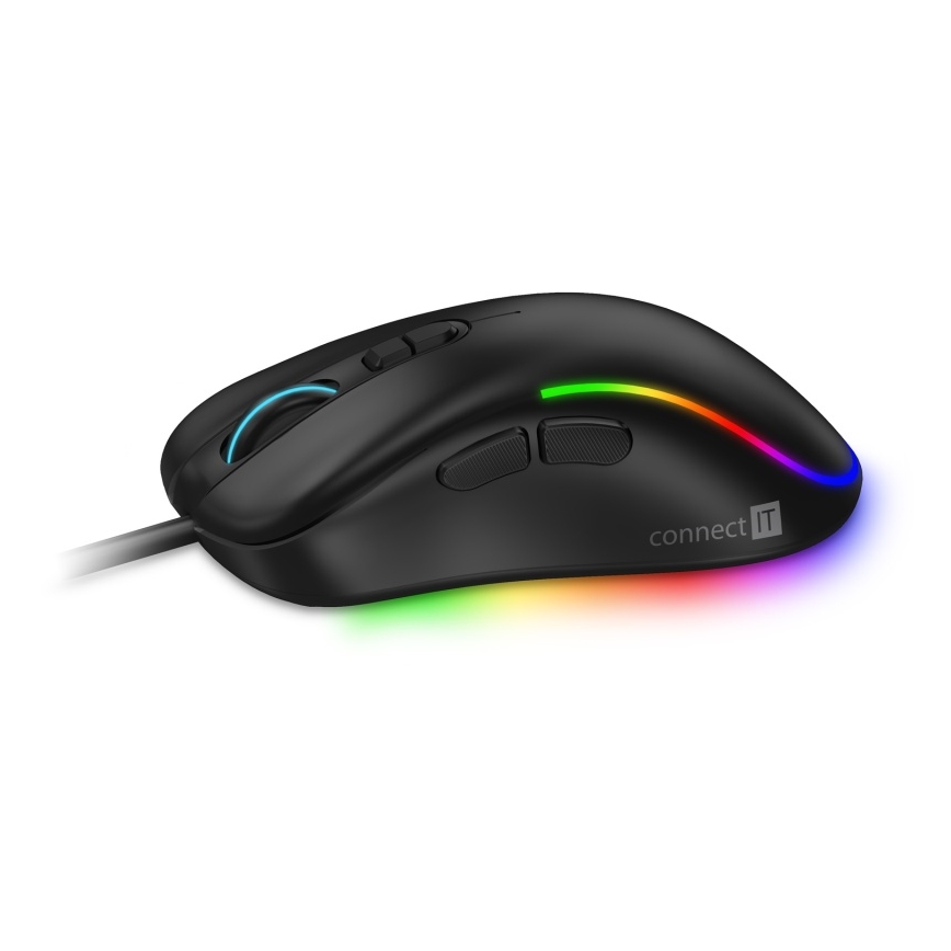 CONNECT IT CMO-3589-BK - LED RGB Жична геймърска мишка 200-7200 DPI черен