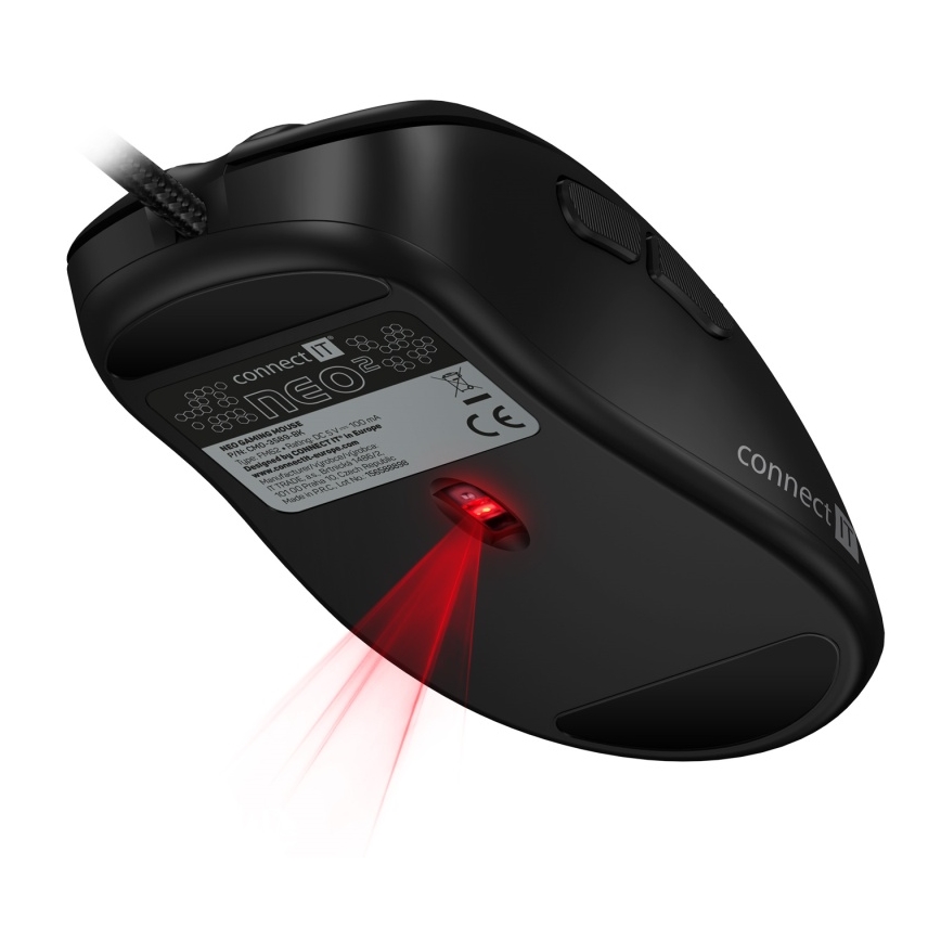 CONNECT IT CMO-3589-BK - LED RGB Жична геймърска мишка 200-7200 DPI черен