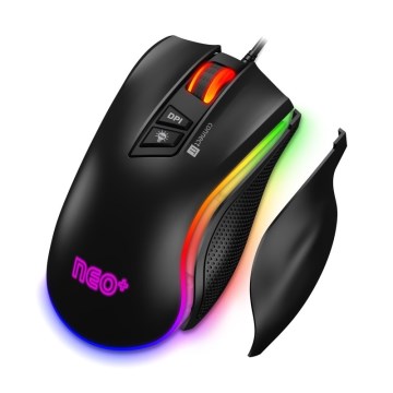 CONNECT IT CMO-3591-BK - LED RGB жична геймърска мишка 500-7200 DPI черна