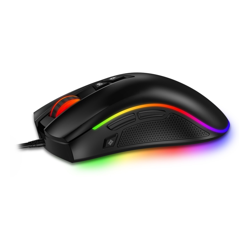CONNECT IT CMO-3591-BK - LED RGB жична геймърска мишка 500-7200 DPI черна