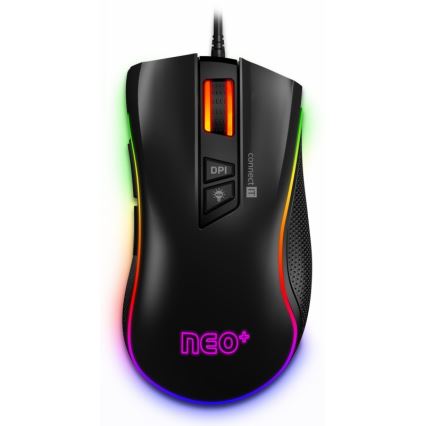 CONNECT IT CMO-3591-BK - LED RGB жична геймърска мишка 500-7200 DPI черна