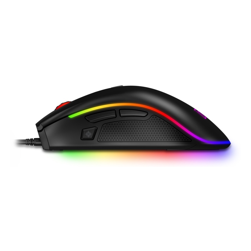 CONNECT IT CMO-3591-BK - LED RGB жична геймърска мишка 500-7200 DPI черна