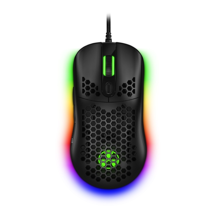 CONNECT IT CMO-5511-BK - LED RGB Жична геймърска мишка 200-12800 DPI черен