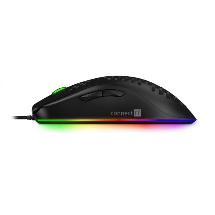 CONNECT IT CMO-5511-BK - LED RGB Жична геймърска мишка 200-12800 DPI черен