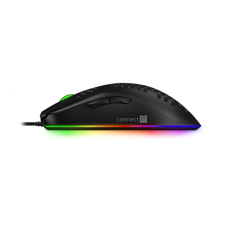 CONNECT IT CMO-5511-BK - LED RGB Жична геймърска мишка 200-12800 DPI черен