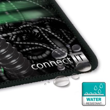 CONNECT IT CMP-1100-SM - Подложка за мишка 32x24,5 см черен/зелен
