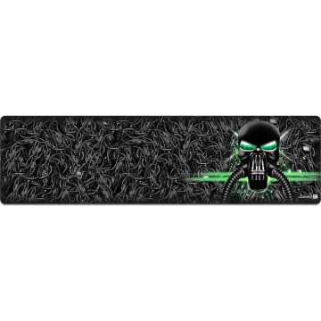 CONNECT IT CMP-1110-LG - Постелка за клавиатура и мишка 88,6x24,5 см черен/зелен