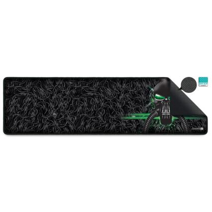 CONNECT IT CMP-1110-LG - Постелка за клавиатура и мишка 88,6x24,5 см черен/зелен