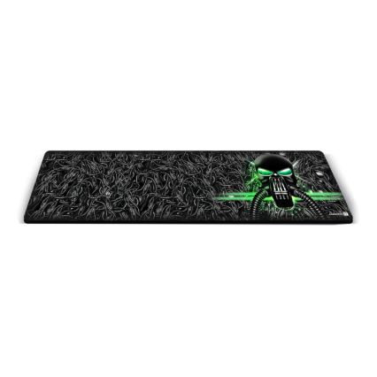 CONNECT IT CMP-1110-LG - Постелка за клавиатура и мишка 88,6x24,5 см черен/зелен