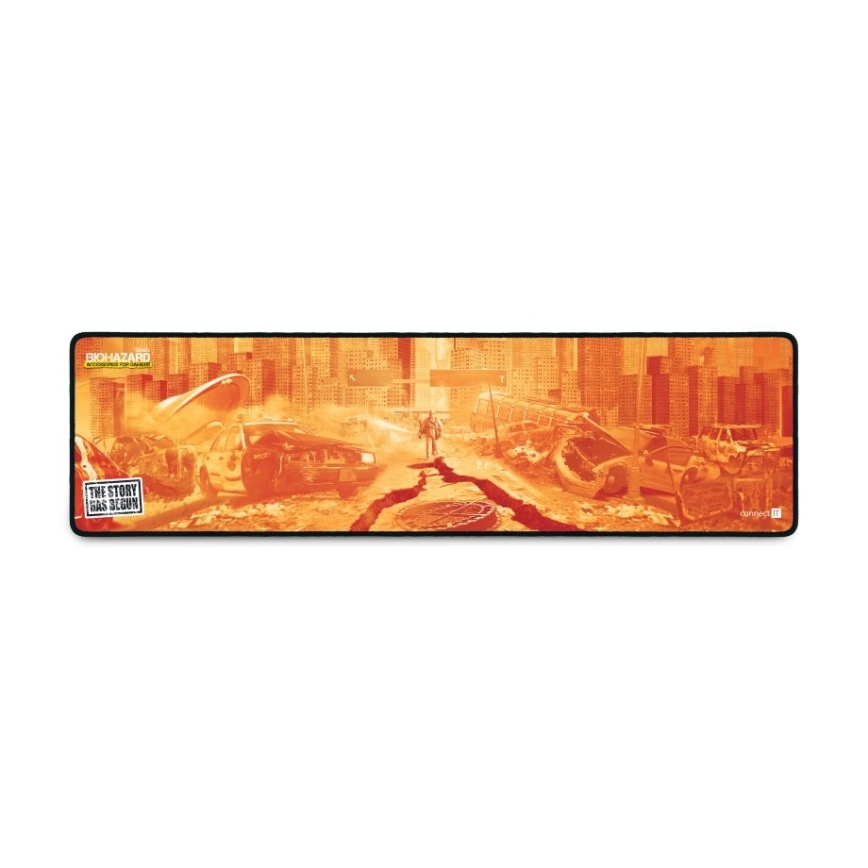 CONNECT IT CMP-1140-LG - Постелка за клавиатура и мишка 88,6x24,5 см оранжев